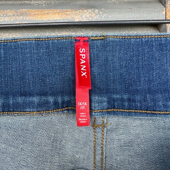 Spanx Flare Denim Jeans Vintage Indigo Sz 1X NWT - Picture 11 of 13